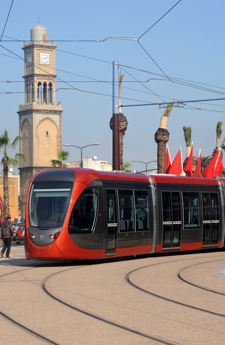 Kolejnice 41GPU od firmy Tata Steel pro novou tramvajovou trať v Casablance